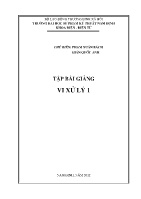 Tập bài giảng Vi xử lý 1