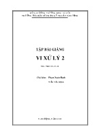 Tập bài giảng Vi xử lý 2