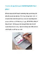 7 bước để lập Kế hoạch marketing hoàn hảo! - Phần1