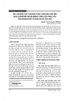 Ảnh hưởng của phương pháp giảm đau sau mổ qua catheter ngoài màng cứng lên phục hồi nhu động ruột ở bệnh nhân sau mổ