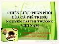Bài giảng Chiến lược phân phối của cà phê trung nguyên tại thị trường Việt Nam - Lê Cao Thanh