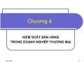 Bài giảng Marketing căn bản - Chương 4: Kiểm soát bán hàng trong doanh nghiêp thương mại