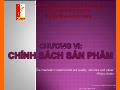 Bài giảng Marketing căn bản - Chương VI: Chính sách sản phẩm