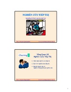 Bài giảng Nghiên cứu tiếp thị (Marketing research) - Chương 1: Tổng quan về nghiên cứu tiếp thị - Huỳnh Quang Minh