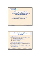 Bài giảng Nghiên cứu tiếp thị (Marketing research) - Chương 4: Đo lường trong nghiên cứu marketing và phương pháp thiết kế bảng câu hỏi phỏng vấn - Huỳnh Quang Minh