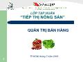 Bài giảng Quản trị bán hàng