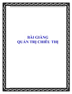 Bài giàng Quản trị chiêu thị