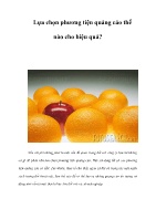 Lựa chọn phương tiện quảng cáo thế nào cho hiệu quả?