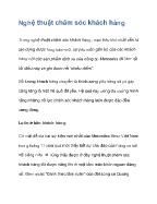 Nghệ thuật chăm sóc khách hàng