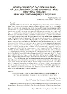 Nghiên cứu một số đặc điểm lâm sàng và cận lâm sàng của trẻ sơ sinh già tháng điều trị tại khoa nhi bệnh viện Trường Đại học Y Dược Huế