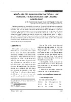 Nghiên cứu tác dụng của cốm tan “tiêu phì linh” trong điều trị hội chứng rối loạn lipid máu nguyên phát