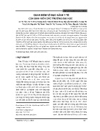 Quan điểm về bạo hành y tế của sinh viên các trường đại học