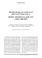 Sức khỏe bà mẹ, trẻ sơ sinh và trẻ dưới 5 tuổi ở Đông Nam Á: Hướng tới hợp tác khu vực chặt chẽ hơn
