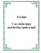 Tài liệu Các chiến lược marketing cạnh tranh