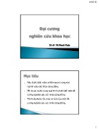 Bài giảng Đại cương nghiên cứu khoa học