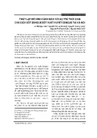 Thiết lập mô hình cảnh báo với độ trễ thời gian cho dịch sốt dengue/sốt xuất huyết dengue tại Hà Nội